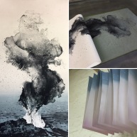Editioning Emma Stibbon RA 'Stromboli Smoke' at INK on PAPER PRESS